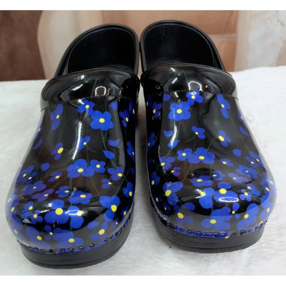 Dansko Floral Poppy Clogs - Picture 2 of 8